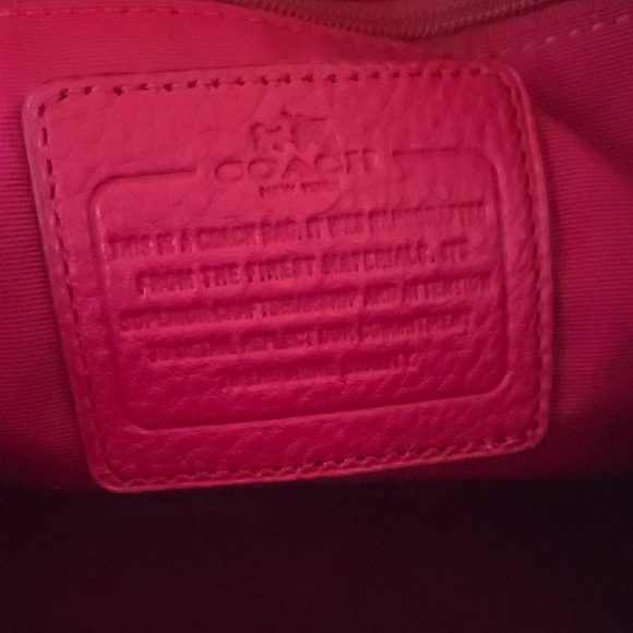 Red Coach Leather Satchel - Picture 6 of 8